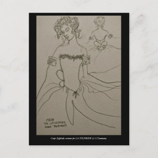 Tracht für Korps Sylphid im Ballet LA SYLPHIDE Postkarte