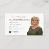 Tracie Zwitch Custom Business Cards Visitenkarte (Rückseite)