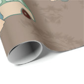 Track 70 Jahre alt, Retrobusse und Mopeds, 60er Geschenkpapier (Rolleneckpunkt)