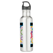 Track and Field Abstract Edelstahlflasche (Rückseite)