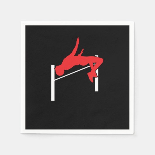Track And Field Athlete High Jump Gift Jumping Bar Serviette (Vorderseite)