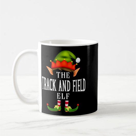 Track And Field Elf Group Funny Christmas Pajama P Kaffeetasse (Links)