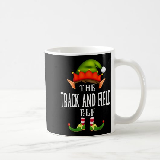 Track And Field Elf Group Funny Christmas Pajama P Kaffeetasse (Rechts)