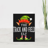Track And Field Elf Group Funny Christmas Pajama P Karte (Vorderseite)