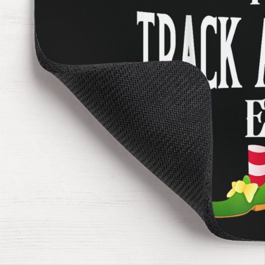 Track And Field Elf Group Funny Christmas Pajama P Mousepad (Ecke)