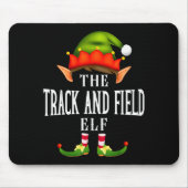 Track And Field Elf Group Funny Christmas Pajama P Mousepad (Vorne)
