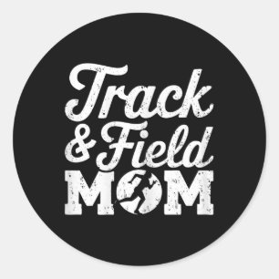 Track-and-Field-Mama-Shirt Laufende Frauen verfolg Runder Aufkleber