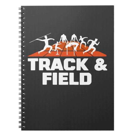 Track and Field Running Sprint Long Jump Athlete Notizblock (Vorderseite)