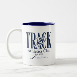 Track Athletics Club London Est 1880 Zweifarbige Tasse