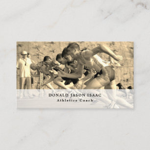 Track, Athletics Sportsperson, Sportscoach Visitenkarte
