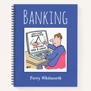 Track Banking Record mit Name des Eigentümers Notizblock