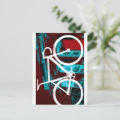 Track Bike Berlin - rot blau Postkarte (Stehend Vorderseite)