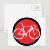 Track Bike - Red Dot Postkarte (Vorne/Hinten)