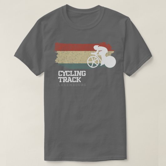 Track Cycling Luxembourg Road Racing Speed Cy T-Shirt (Design vorne)