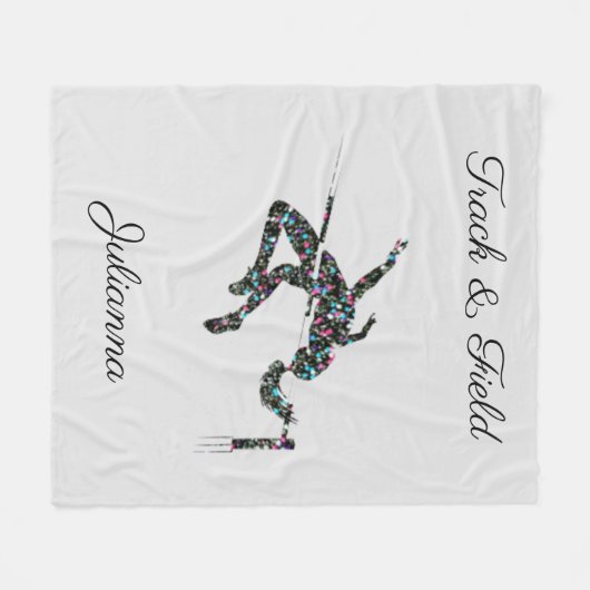 Track & Field High Bar Light Grau Fleece Blanket (Vorderseite (Horizontal))