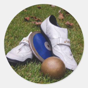Track & Field Runder Aufkleber