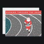 Track & Field Running Feiertagskarte<br><div class="desc">Weihnachtskarten für LäuferInnen,  RacerInnen und MarathonläuferInnen,  um sich einfach zu personalisieren.</div>