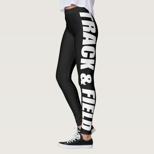 Track & Field Typografische Leggings für Läufer (Links)