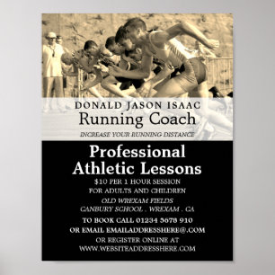 Track, Leichtathletik-Lektion Werbung Poster