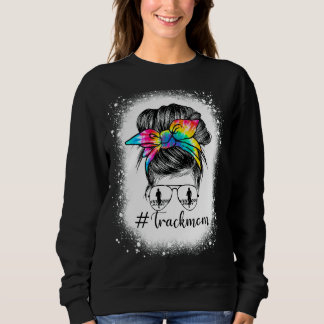 Track Mama Messy Bun Hair Sonnenbrille Runner Athl Sweatshirt