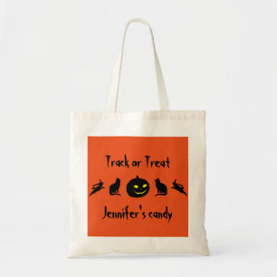Track or Treat Totenkopf-Spinne personalisiertes H Tragetasche