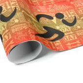 Track Runner Große Adventure-Typografie Geschenkpapier (Rolleneckpunkt)