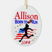 TRACK STAR PERSONALISIERT CHRISTMAS ORNANAS KERAMIKORNAMENT (Rechts)