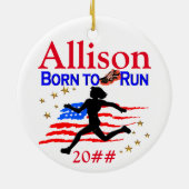 TRACK STAR PERSONALISIERT CHRISTMAS ORNANAS KERAMIKORNAMENT (Hinten)