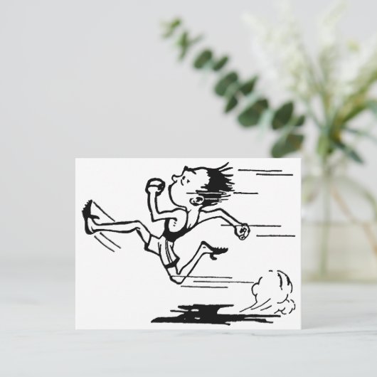 Track Star Postkarte (Stehend Vorderseite)