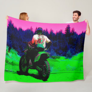 Track überprüfen - Motocross-Racer Fleecedecke