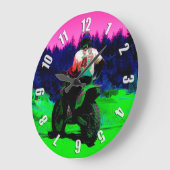 Track überprüfen - Motocross-Racer Große Wanduhr (Winkel)