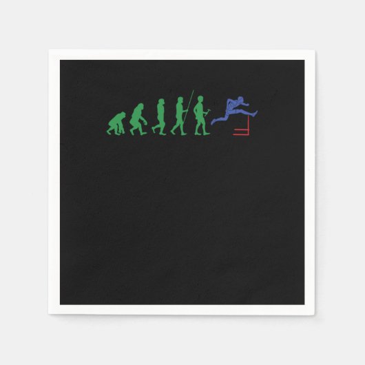 Track- und Feldgymnastikläufer mit Hurdling Gi Serviette (Vorderseite)