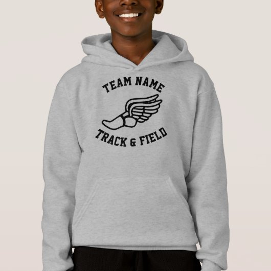 Track- und Feldläufer, für den Teamname-Sport ange Hoodie (Vorderseite)