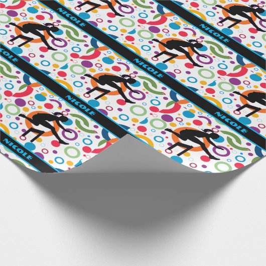 Track und Field Abstrakt Geschenkpapier (Ecke)