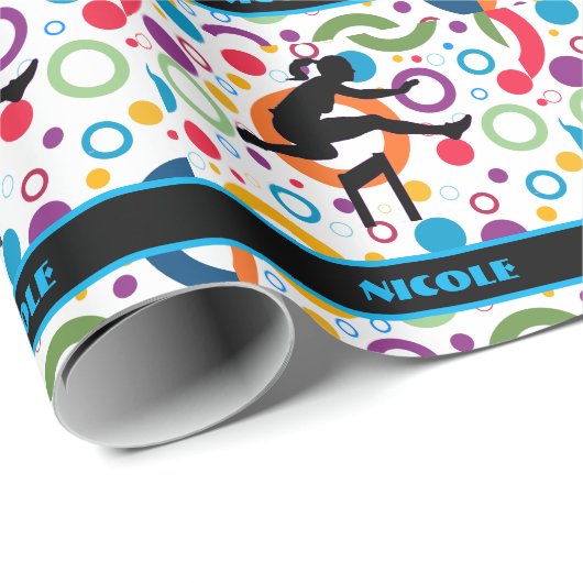 Track und Field Abstrakt Geschenkpapier (Rolleneckpunkt)