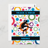 Track und Field Abstrakt Postkarte (Vorne/Hinten)