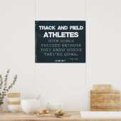 Track und Field Athleten mit Ziel erfolgreich: Den Poster (Küche)