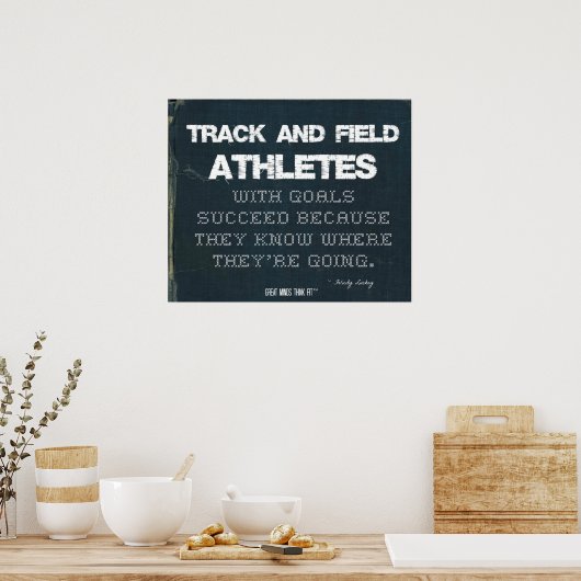 Track und Field Athleten mit Ziel erfolgreich: Den Poster (Küche)