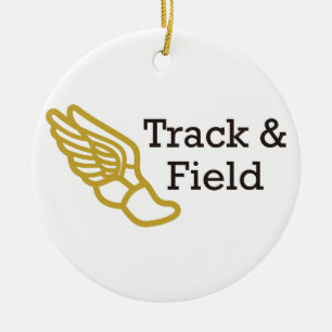 Track und Field Keramik Ornament