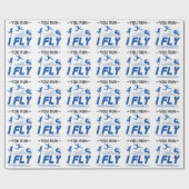 Track und Field Long Jump, den du in Fliege läufst Geschenkpapier (Flach)