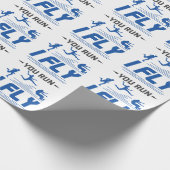 Track und Field Long Jump, den du in Fliege läufst Geschenkpapier (Ecke)