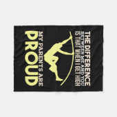 Track und Field - Meine Eltern sind stolz darauf Fleecedecke (Vorderseite (Horizontal))