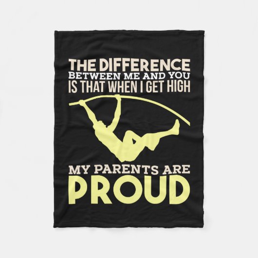 Track und Field - Meine Eltern sind stolz darauf Fleecedecke (Vorderseite)