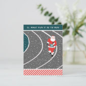 Track- und Field-Running Weihnachtskarten Feiertagskarte (Stehend Vorderseite)