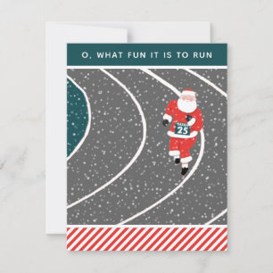 Track- und Field-Running Weihnachtskarten Feiertagskarte