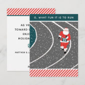 Track- und Field-Running Weihnachtskarten Feiertagskarte (Vorne/Hinten)