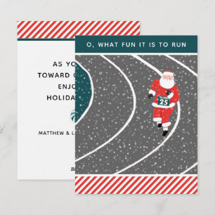 Track- und Field-Running Weihnachtskarten Feiertagskarte