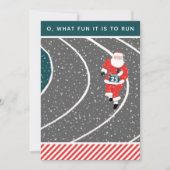 Track- und Field-Running Weihnachtskarten Feiertagskarte (Vorderseite)