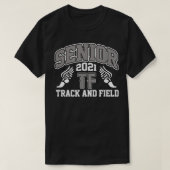 Track- und Field Senior 2021 Abschluss Class Team T-Shirt (Design vorne)