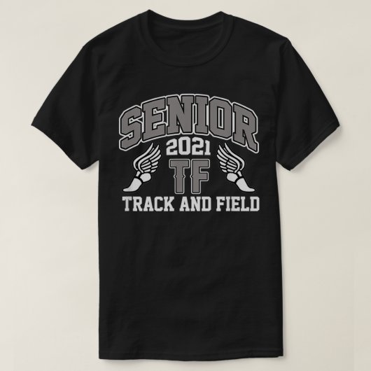 Track- und Field Senior 2021 Abschluss Class Team T-Shirt (Design vorne)